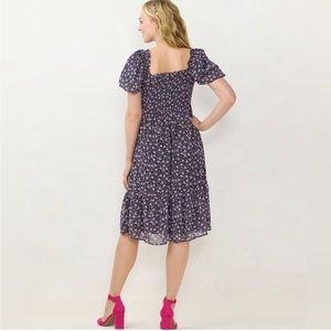 LC Lauren Conrad Floral Smoked Dress